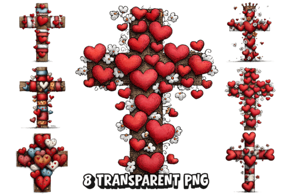 8 Rustic Heart Cross PNG: A Design Asset for Meaningful Projects