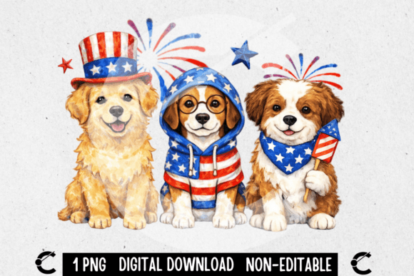 Adorable Patriotic Pup: Your Go-To 4th of July Design Asset