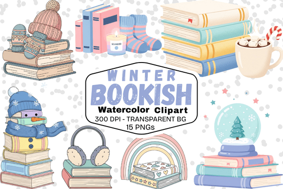 Cozy Winter Bookworm Watercolor Clipart: A Designer's Guide