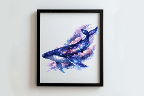 Galaxy Whale PNG: A Celestial Design for Cosmic Projects