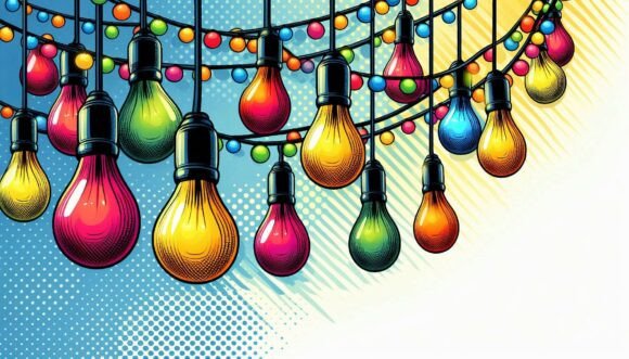 Graphic Pop Bulbs: A Burst of Retro-Modern Energy for Your Projects