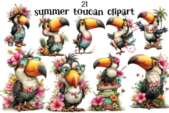 Summer Toucan Clipart: Bringing Vibrant Tropical Energy to Your Projects