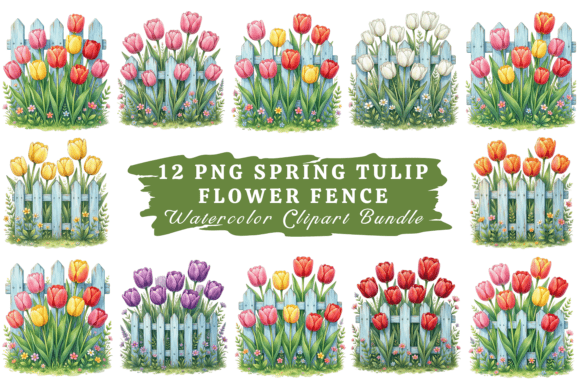 The Tulips Watercolor Clipart Bundle #21: A Spring Design Essential