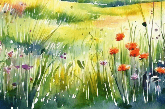 Watercolor Wildflower Meadow Landscape: A Creative Guide