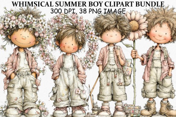 Whimsical Summer Boy Clipart Bundle: A Designer's Guide