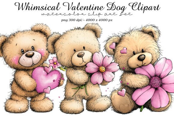 Whimsical Valentine Dogs Clipart: Creative Uses for Your Projects